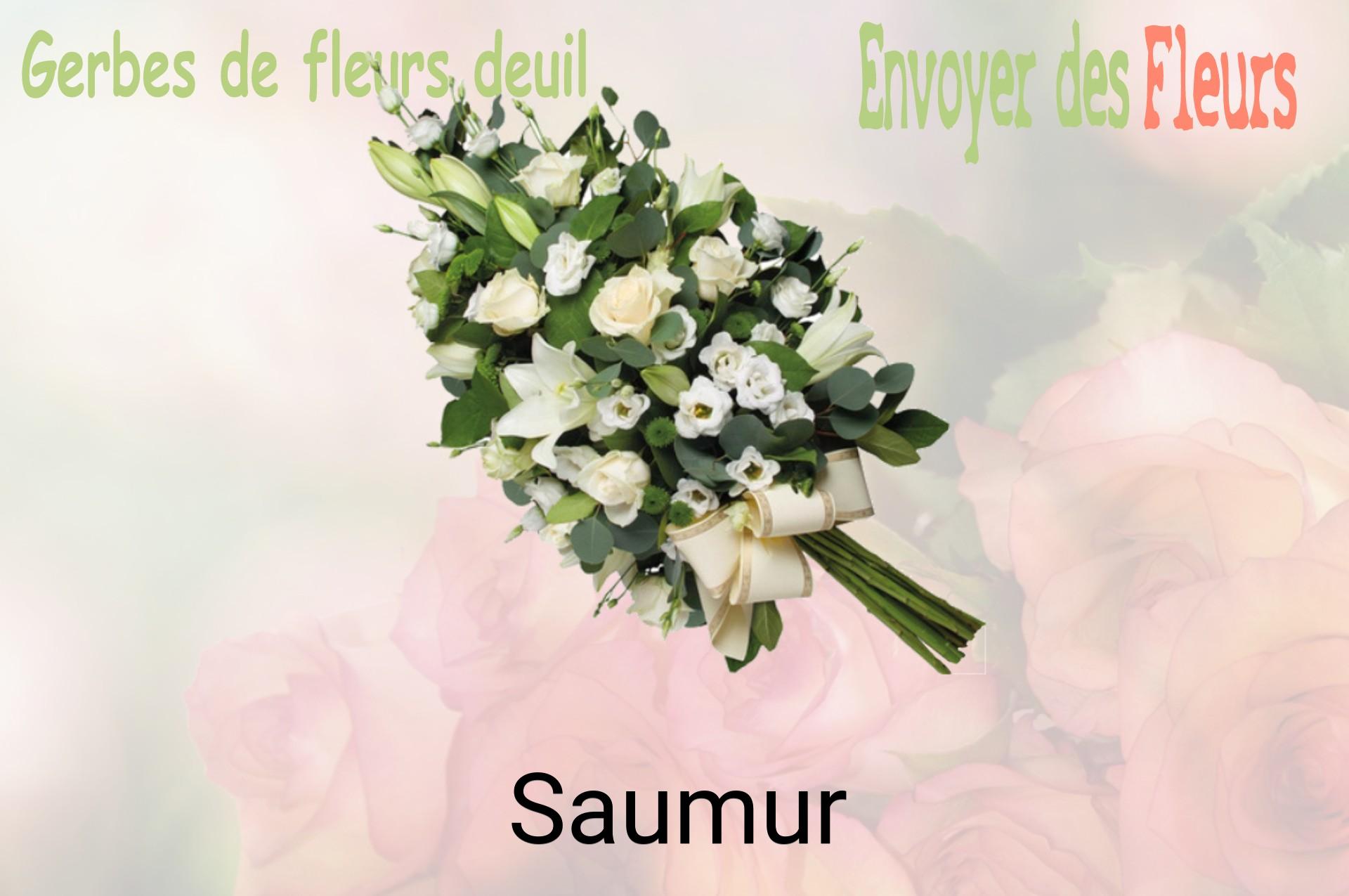 Gerbe de fleurs de deuil livrée à Saumur
